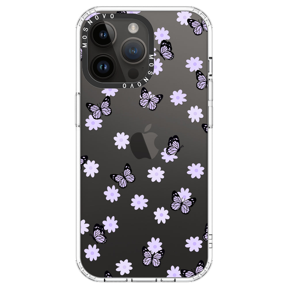 Lilac Butterfly Phone Case - iPhone 14 Pro Max Case