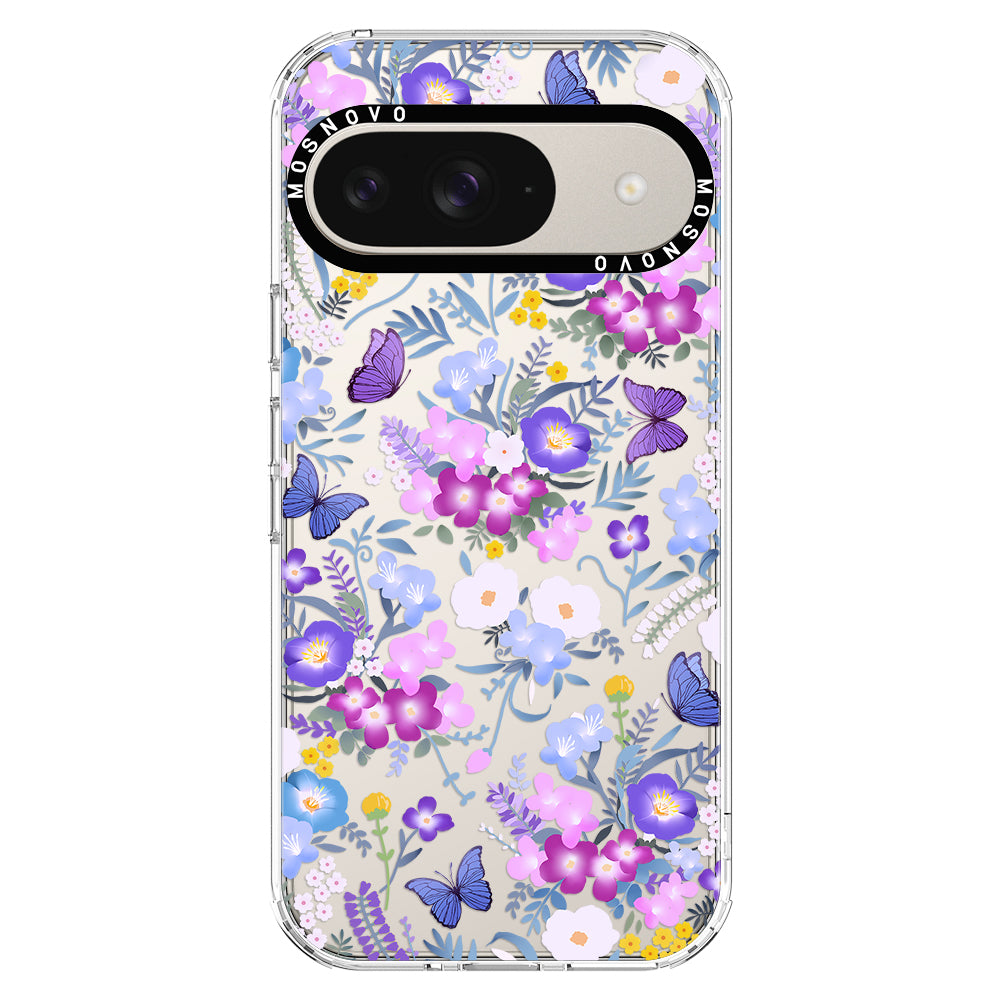 Purple Peri Nemophila Flower Phone Case - Google Pixel 9 Case