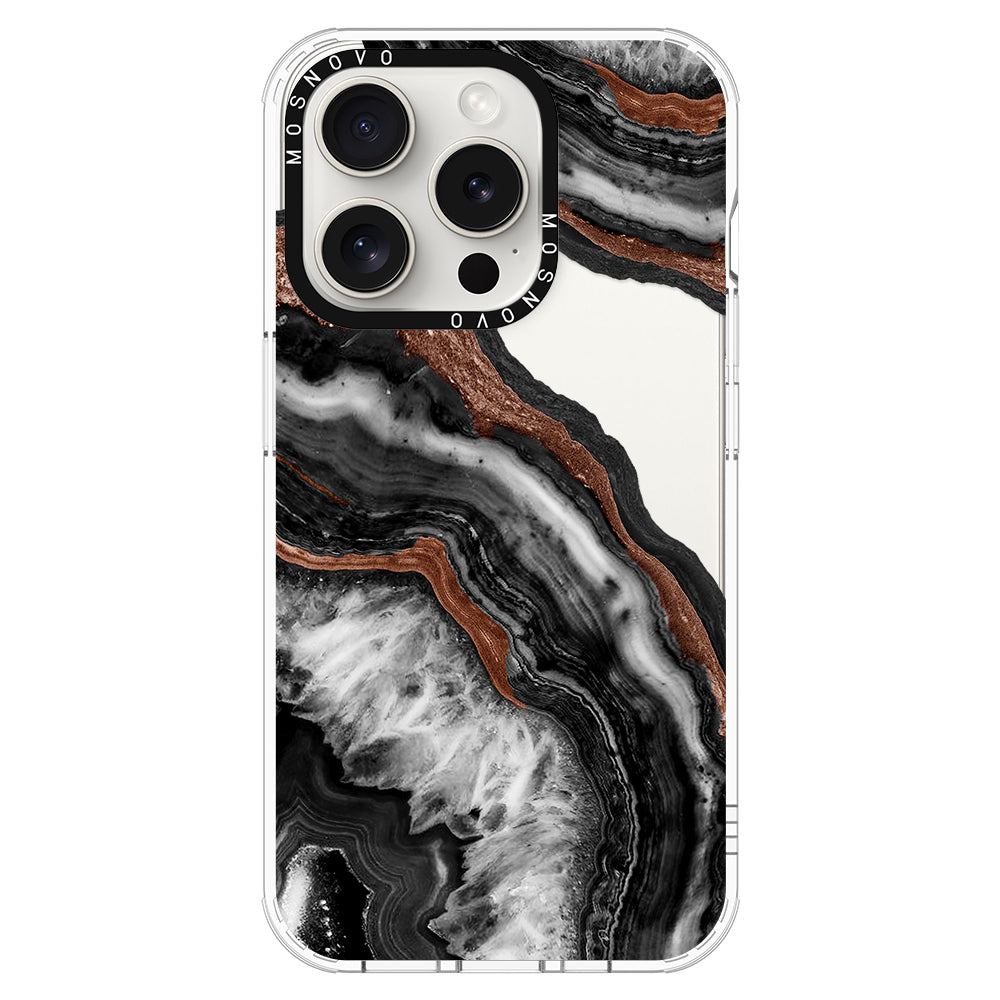 Black Agate Phone Case - iPhone 16 Pro Case - MOSNOVO