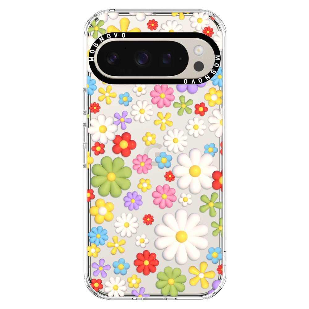 3D Flowers Phone Case - Google Pixel 9 Pro XL Case