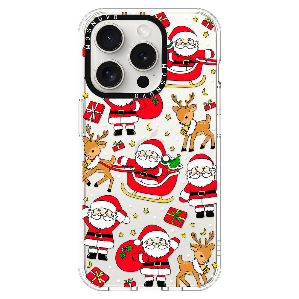 Cute Santa Claus Deer Phone Case - iPhone 16 Pro Max Case - MOSNOVO