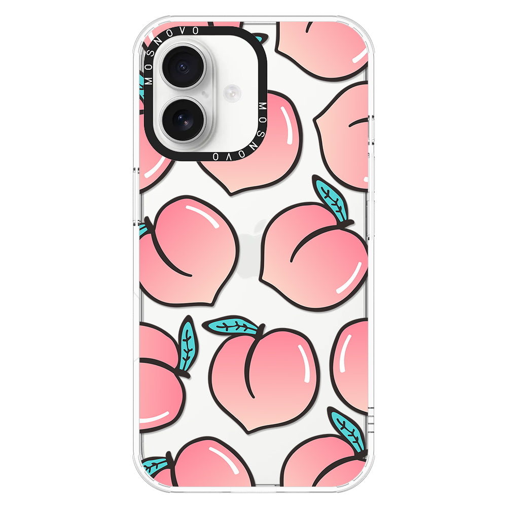 Cute Peach Phone Case - iPhone 16 Plus Case - MOSNOVO