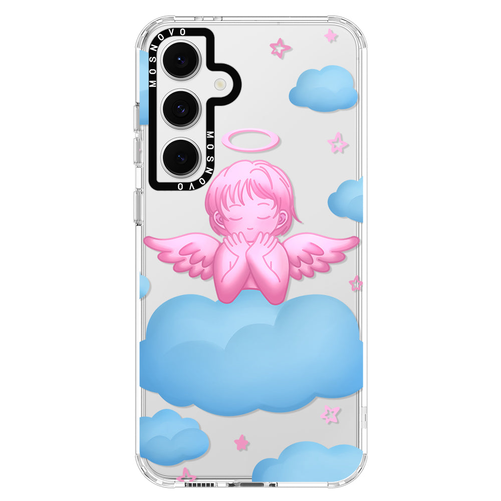 Pink Serenity Angel Phone Case - Samsung Galaxy S24 FE Case