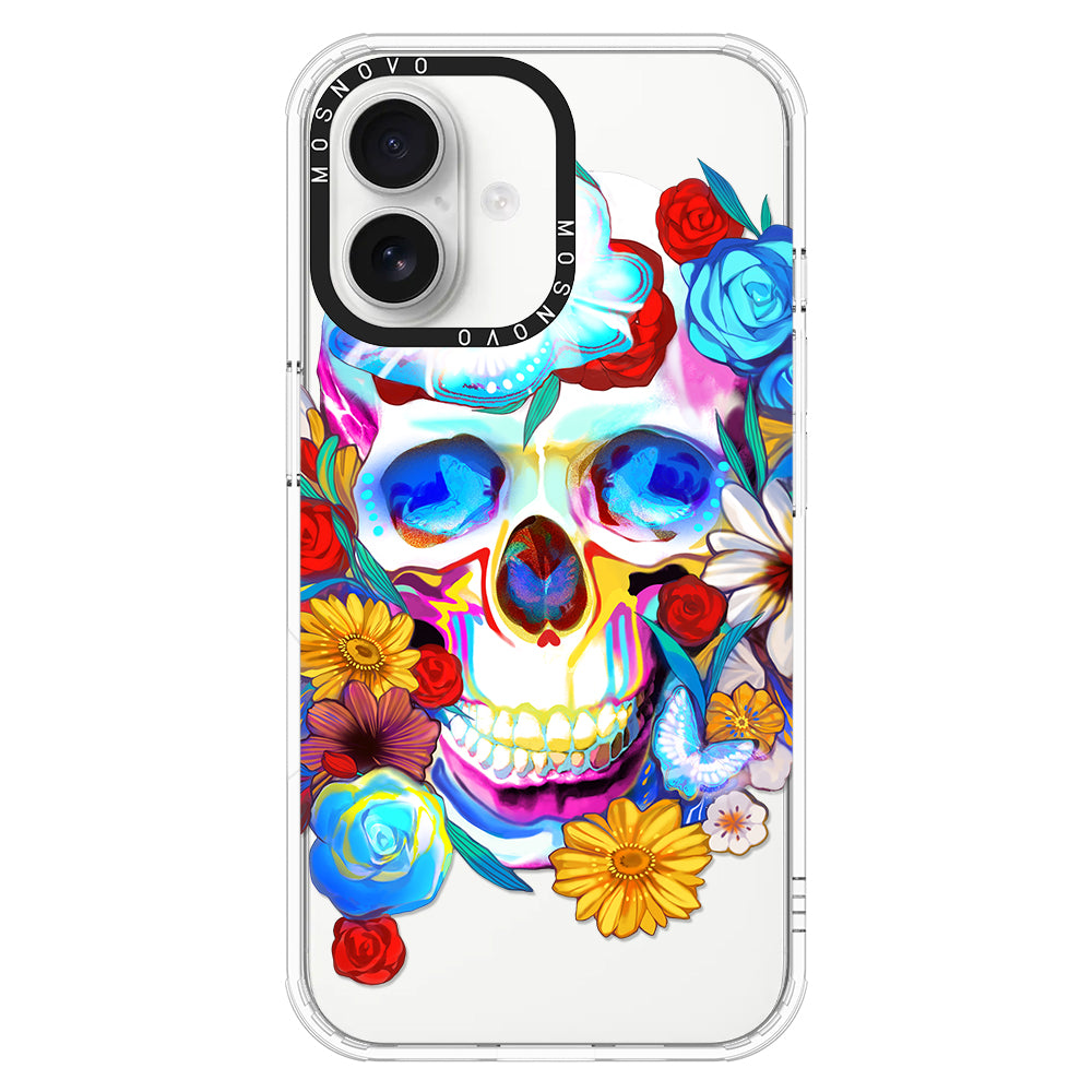 Neon Skull Phone Case - iPhone 16 Plus Case - MOSNOVO