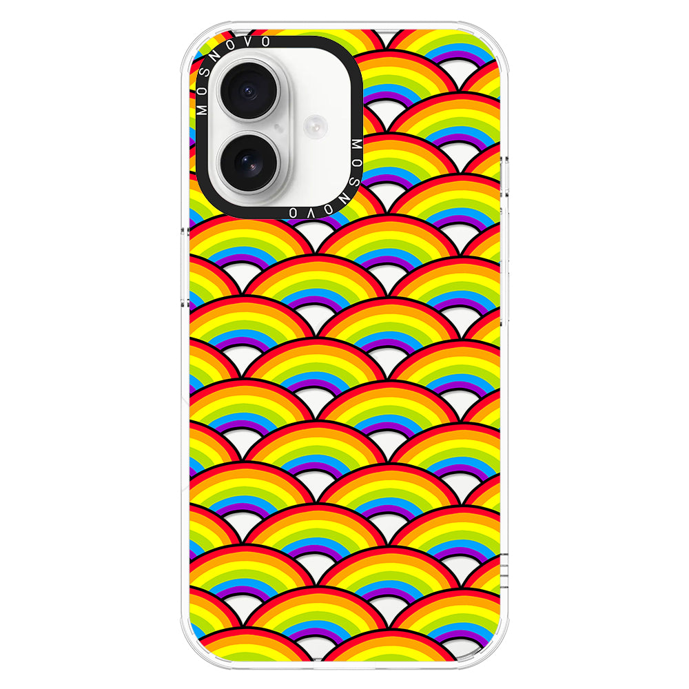 Rainbow Waves Phone Case - iPhone 16 Case - MOSNOVO