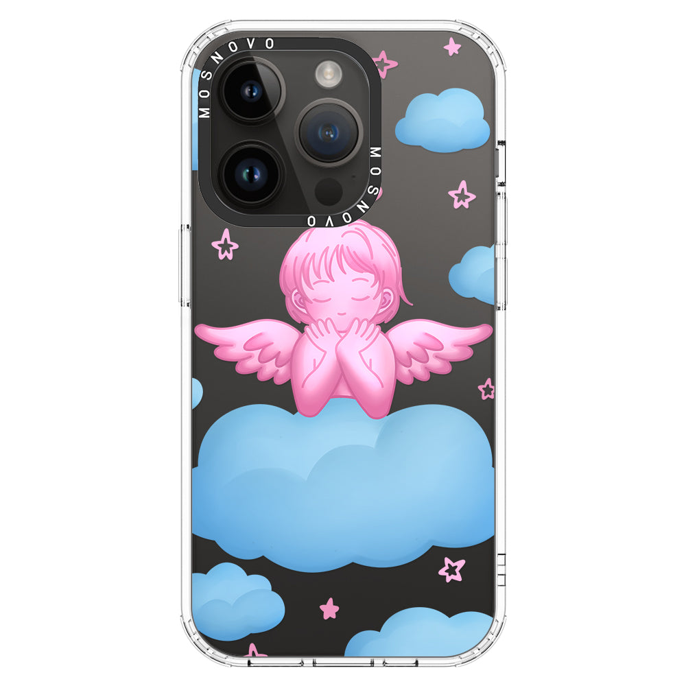 Pink Serenity Angel Phone Case - iPhone 14 Pro Case