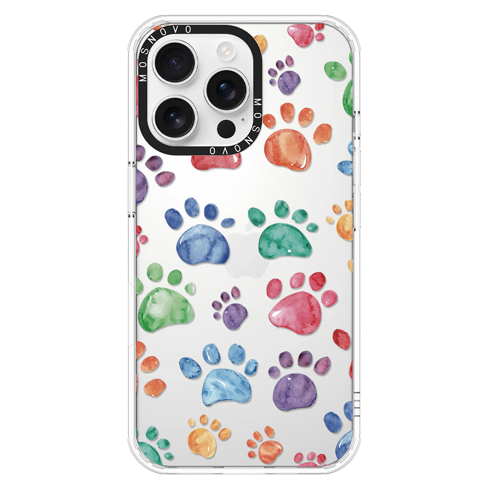 Colorful Paw Phone Case - iPhone 16 Pro Max Case - MOSNOVO