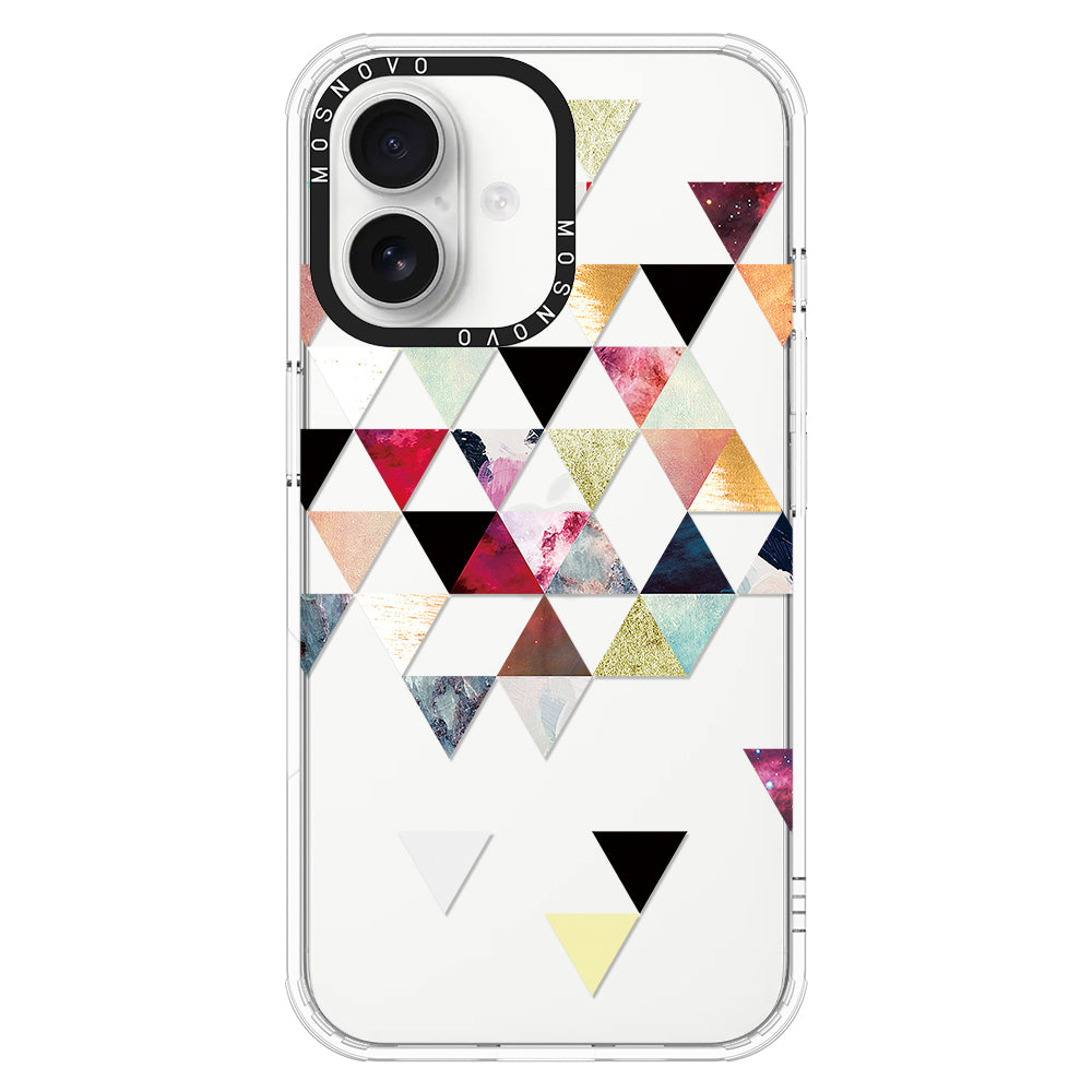 Triangles Stone Marble Phone Case - iPhone 16 Case - MOSNOVO