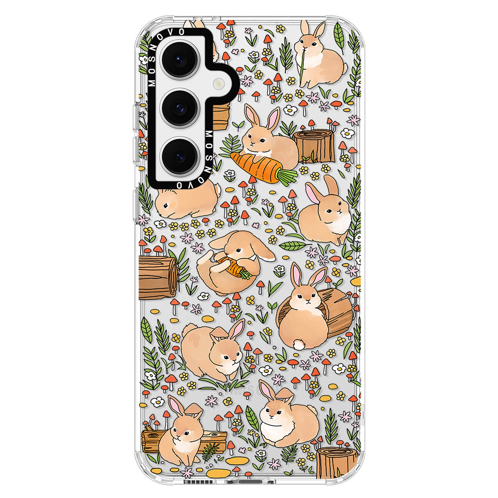 Cute Bunny Garden Phone Case - Samsung Galaxy S24 FE Case - MOSNOVO