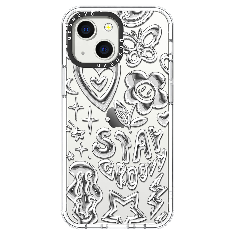 Silver Chrome Art (Flat Print) Phone Case - iPhone 13 Case