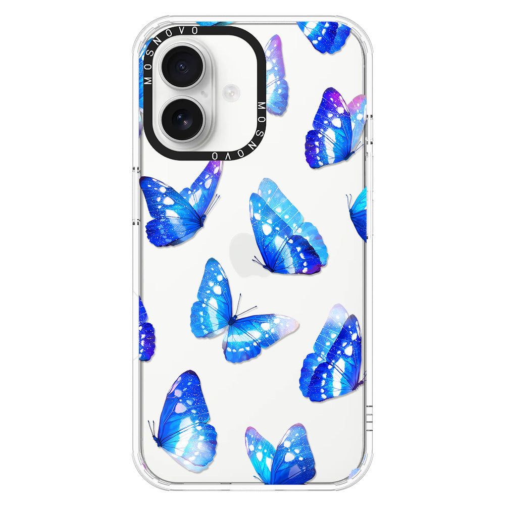 Stunning Blue Butterflies Phone Case - iPhone 16 Plus Case - MOSNOVO