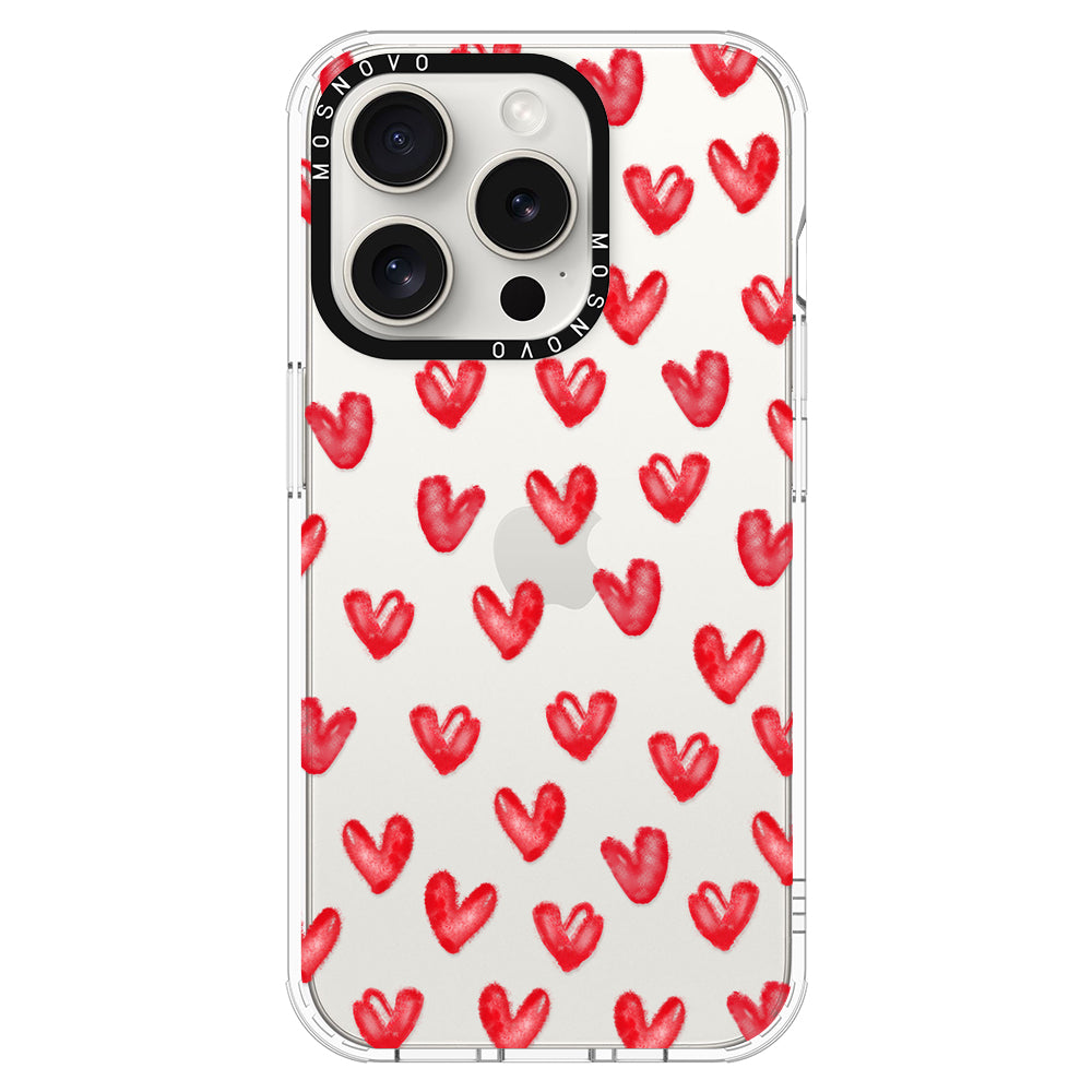 Cute Little Hearts Phone Case - iPhone 16 Pro Max Case - MOSNOVO