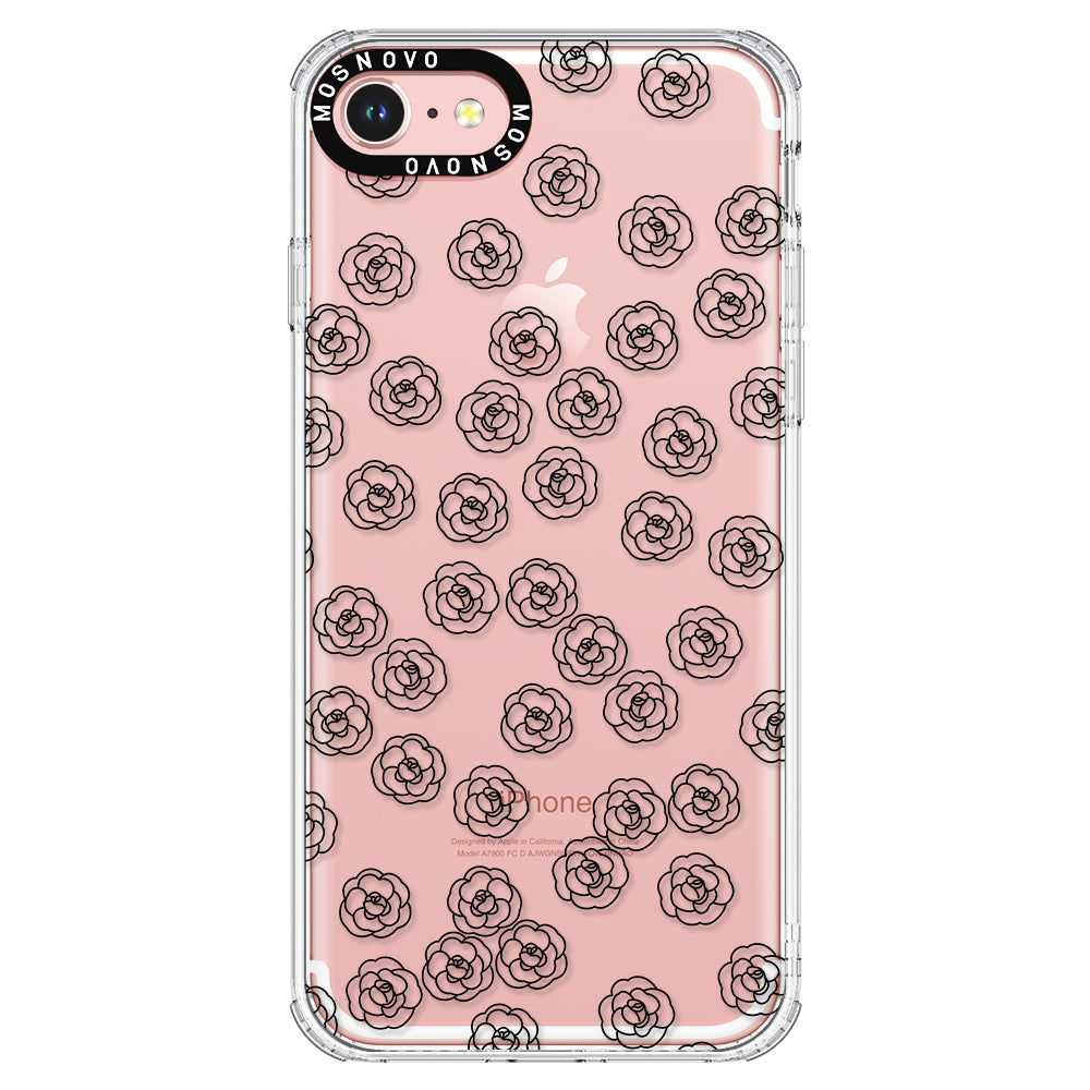 Linear Camelia Flower Phone Case - iPhone SE 2022 Case