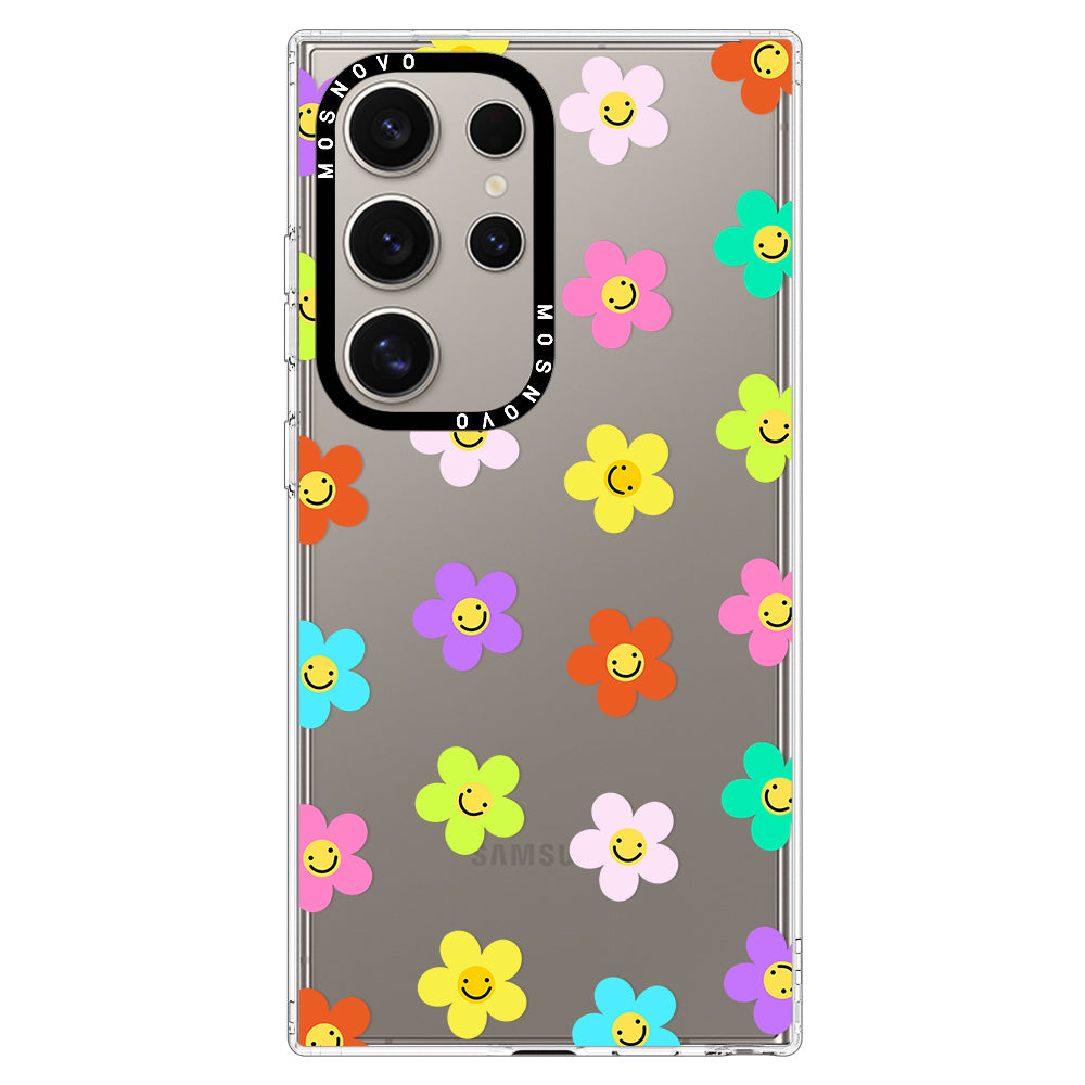 Smile Floral Phone Case - Samsung Galaxy S24 Ultra Case