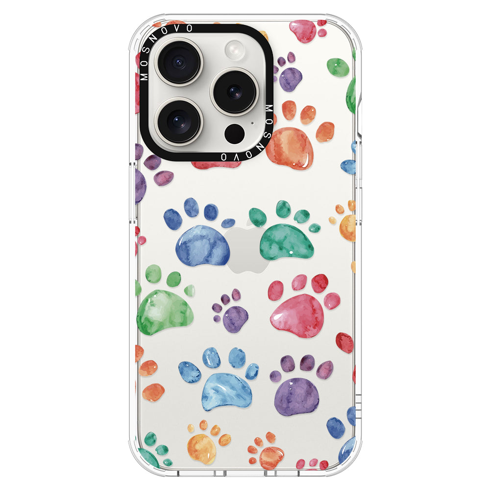 Colorful Paw Phone Case - iPhone 16 Pro Max Case - MOSNOVO