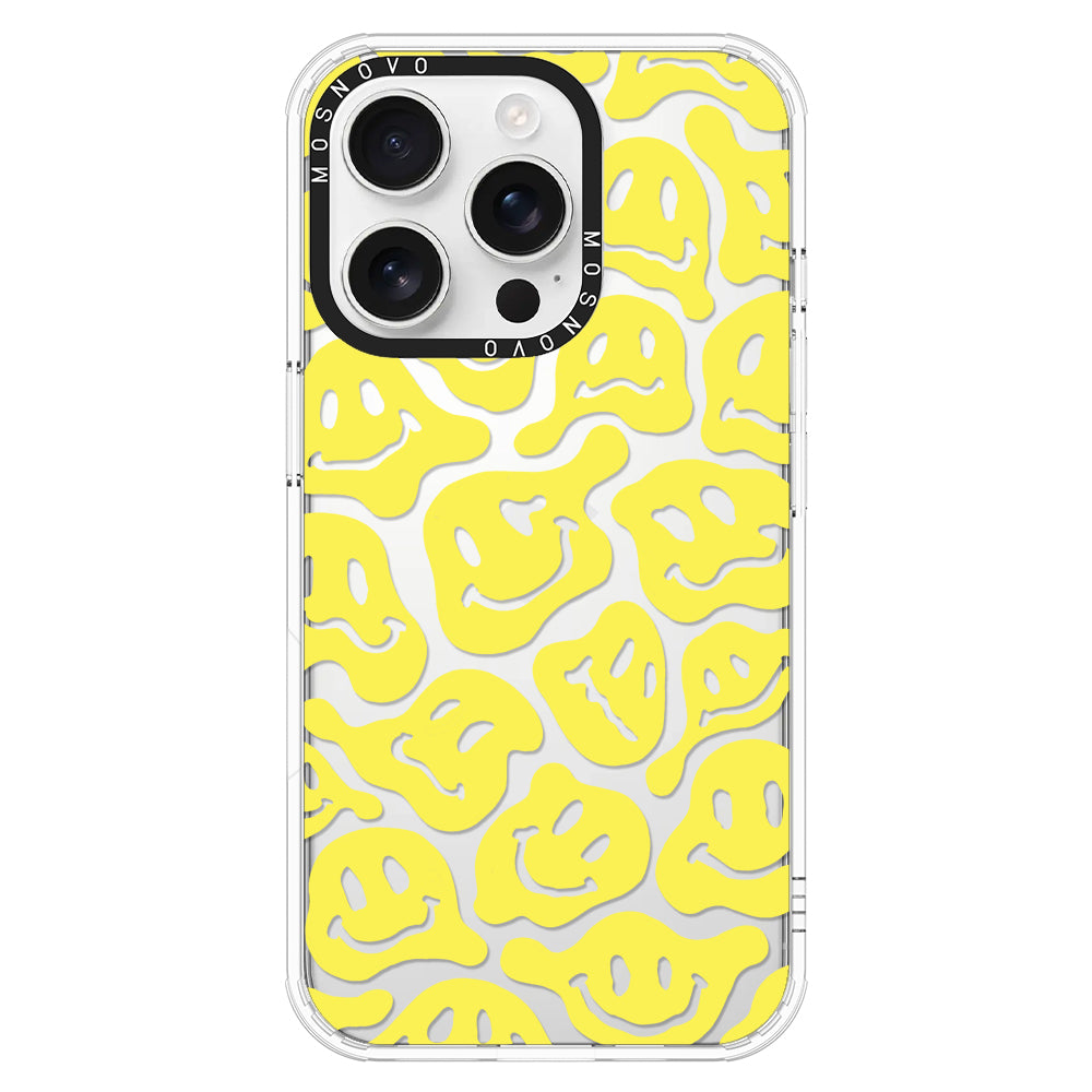 Melted Yellow Smiles Face Phone Case - iPhone 16 Pro Case - MOSNOVO