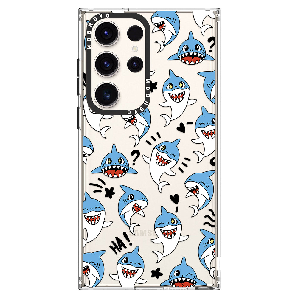 Cute Sharks Phone Case - Samsung Galaxy S23 Ultra Case