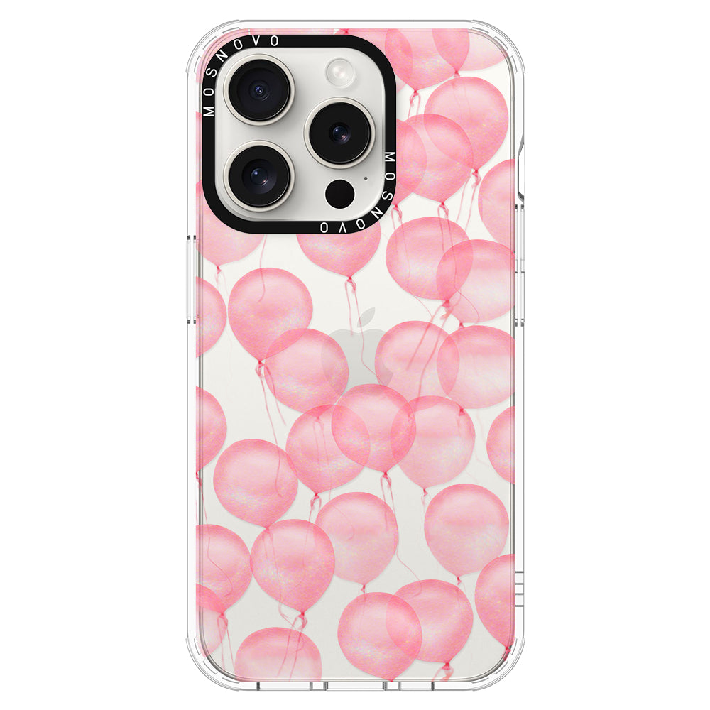 Pink Ballons Phone Case - iPhone 16 Pro Max Case - MOSNOVO