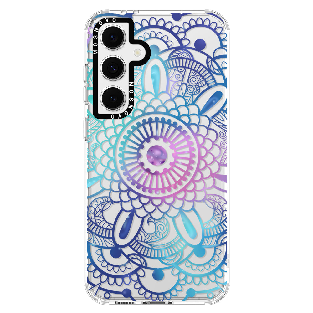 Violet Blue Mandala Phone Case - Samsung Galaxy S24 FE Case - MOSNOVO