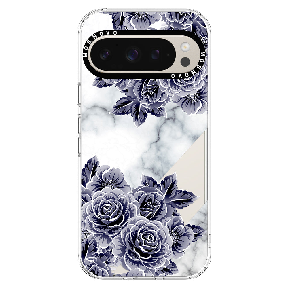 Purple Flower Marble Phone Case - Google Pixel 9 Pro XL Case