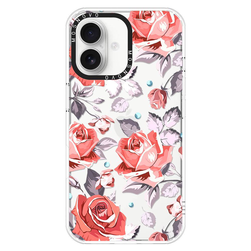 Retro Flower Roses Phone Case - iPhone 16 Case - MOSNOVO