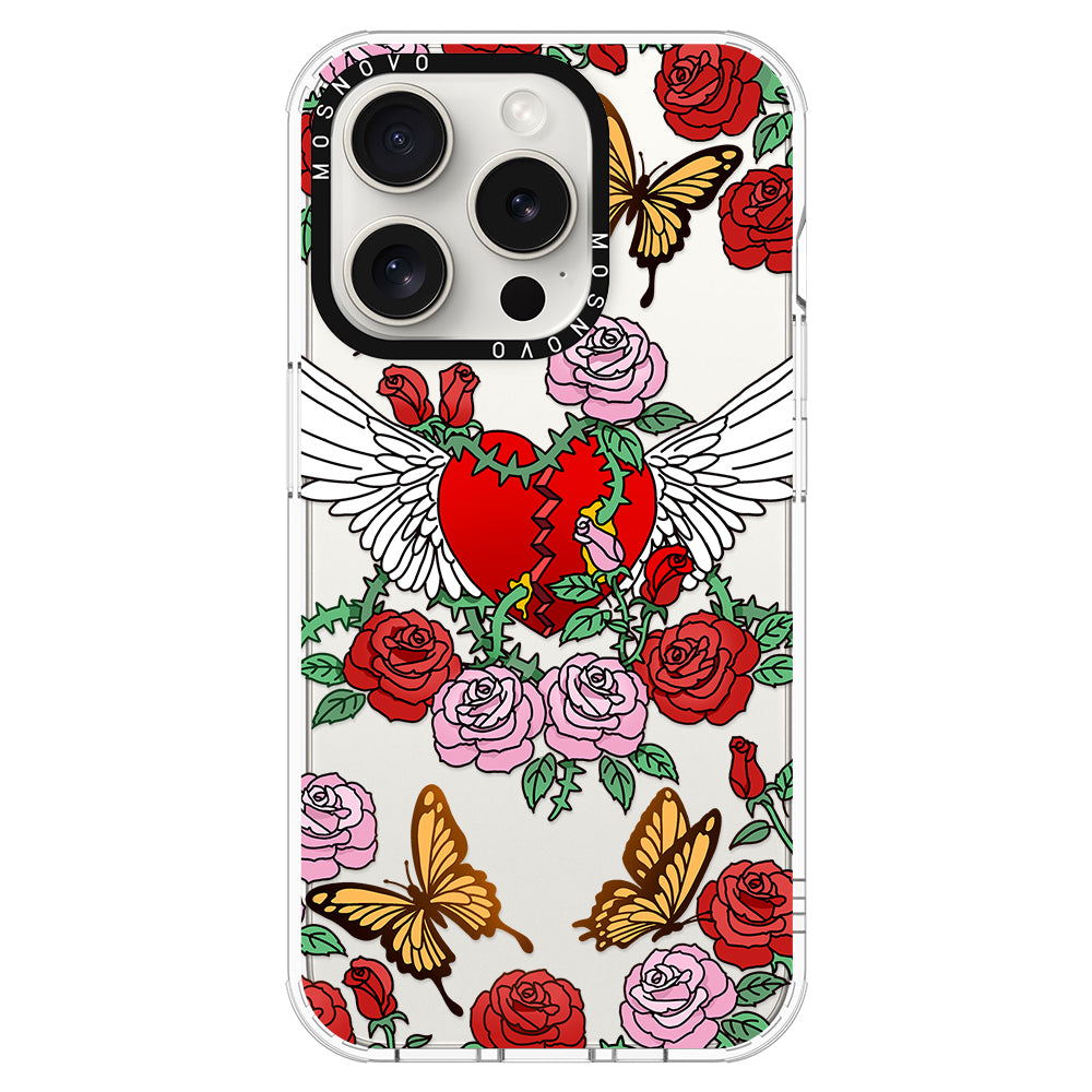 Wing Heart Phone Case - iPhone 16 Pro Max Case - MOSNOVO