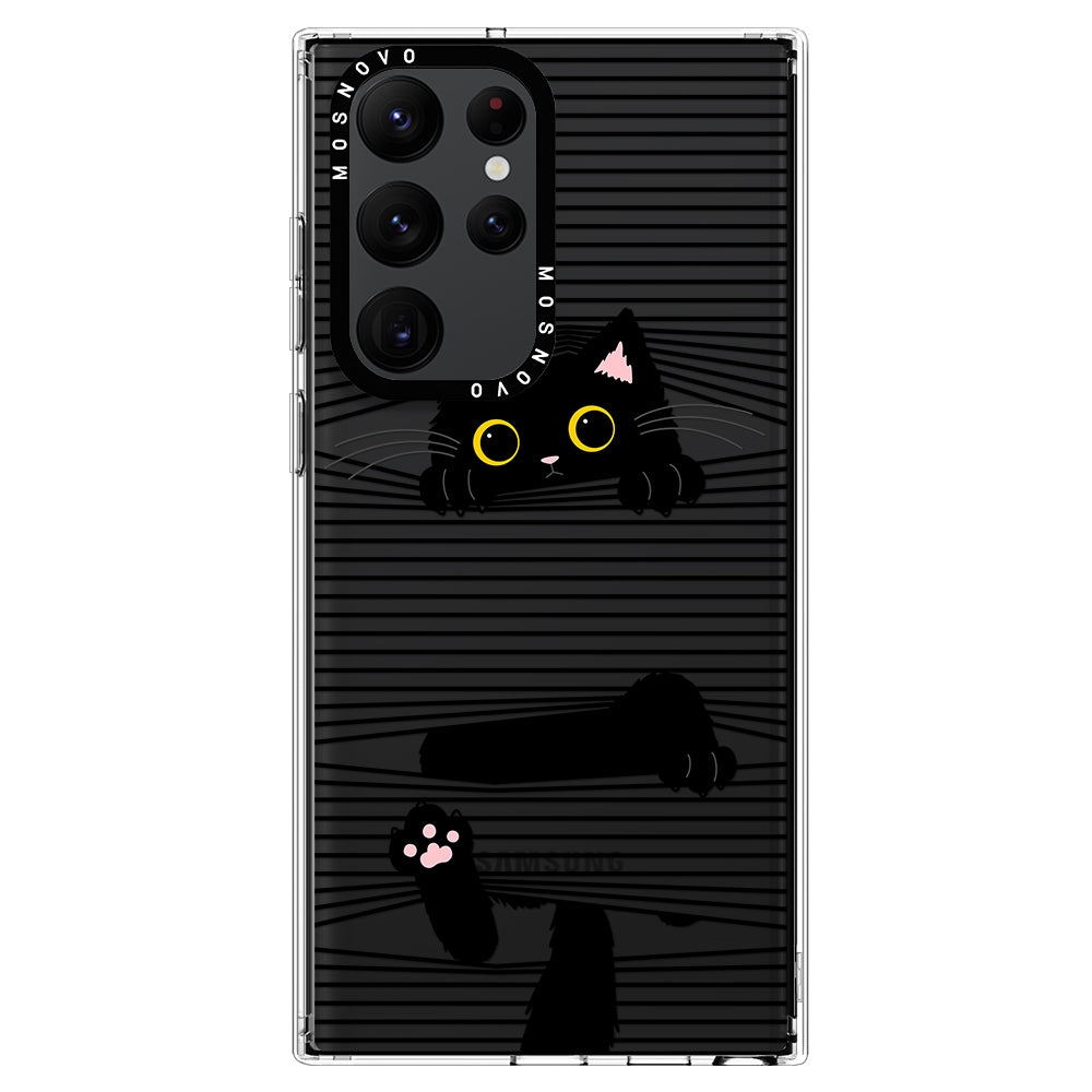 Hidden Black Cat Phone Case - Samsung Galaxy S22 Ultra Case