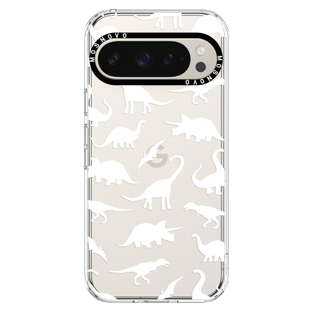 White Dinosaur Phone Case - Google Pixel 9 Pro Case