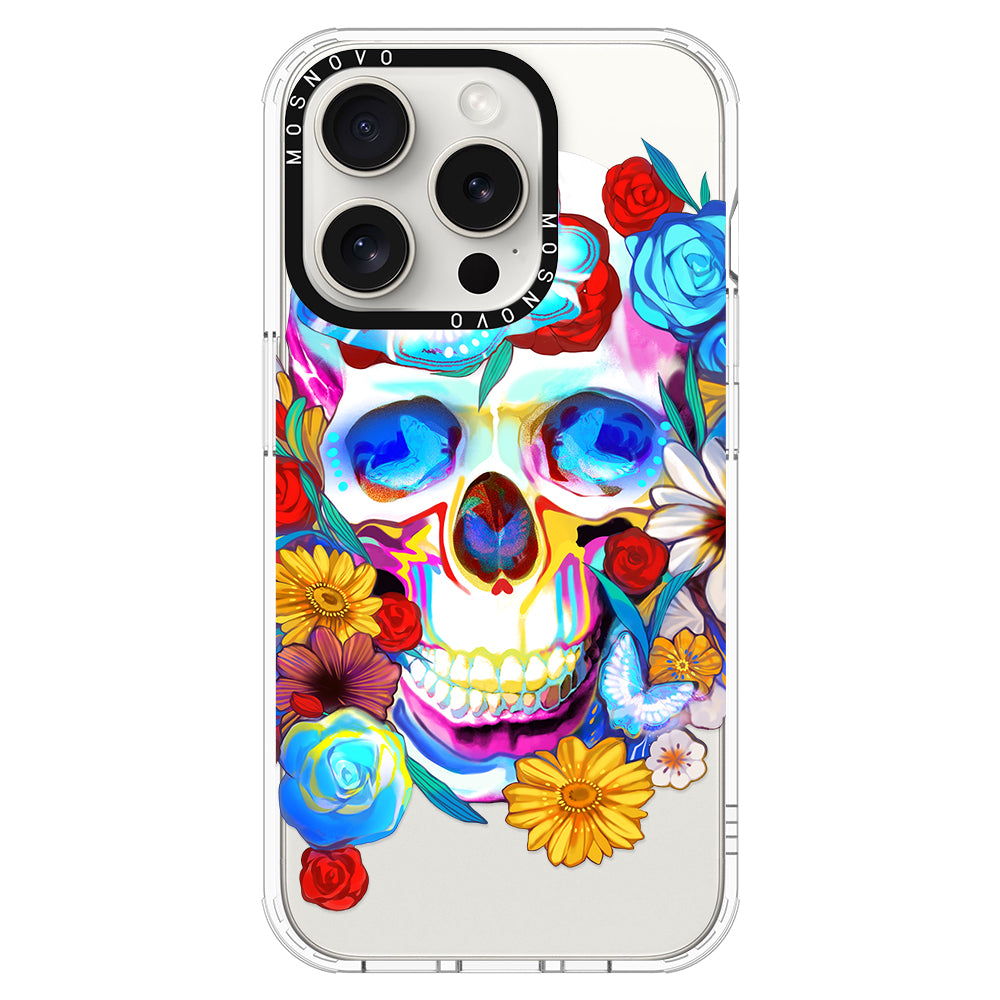 Neon Skull Phone Case - iPhone 16 Pro Max Case - MOSNOVO