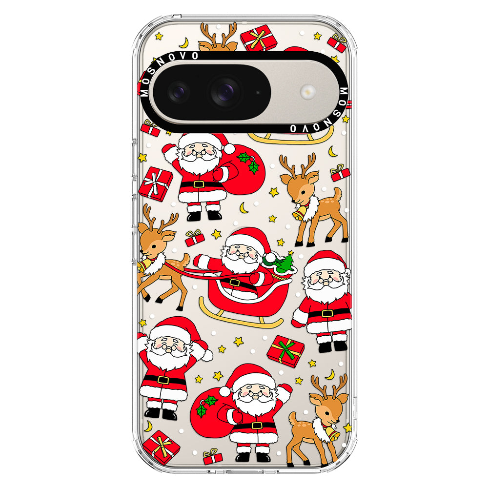 Cute Santa Claus Deer Phone Case - Google Pixel 9 Case