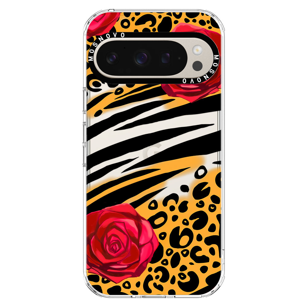 Wild Floral Leopard Phone Case - Google Pixel 9 Pro Case