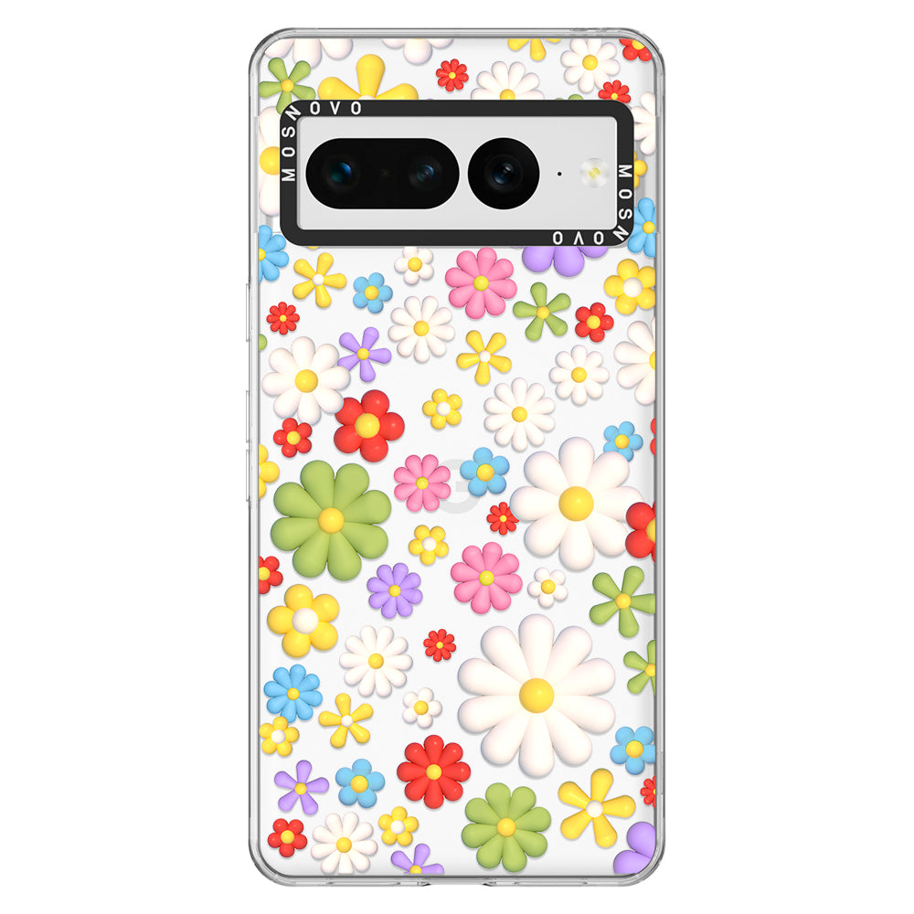 3D Flowers Phone Case - Google Pixel 7 Pro Case