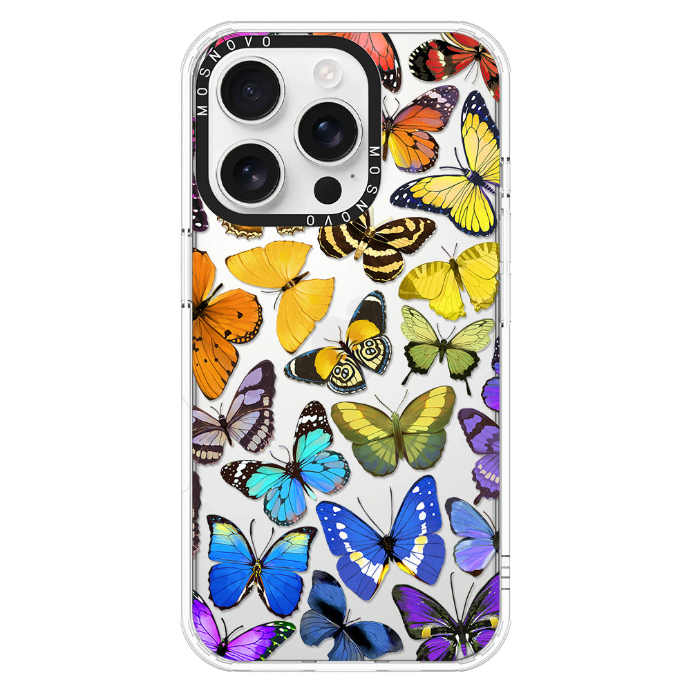 Rainbow Butterfly Phone Case - iPhone 16 Pro Case - MOSNOVO