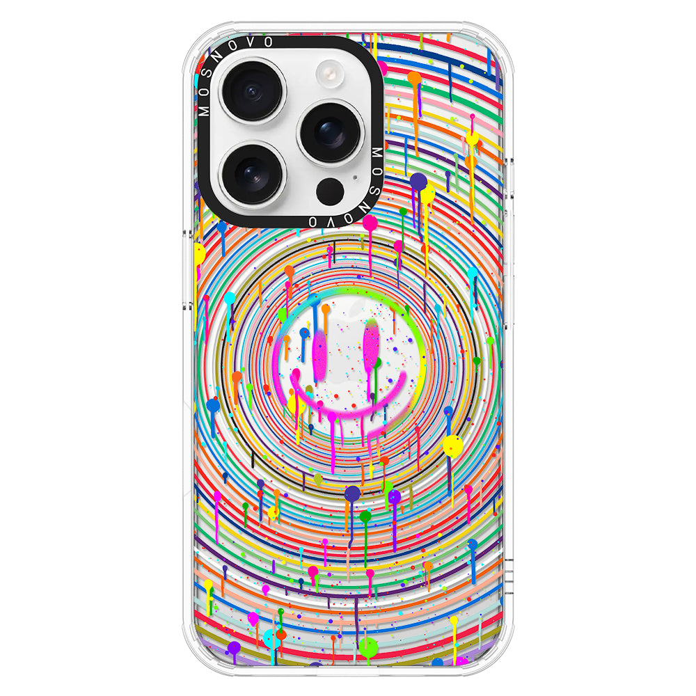 Dripping Smile Art Phone Case - iPhone 16 Pro Case - MOSNOVO