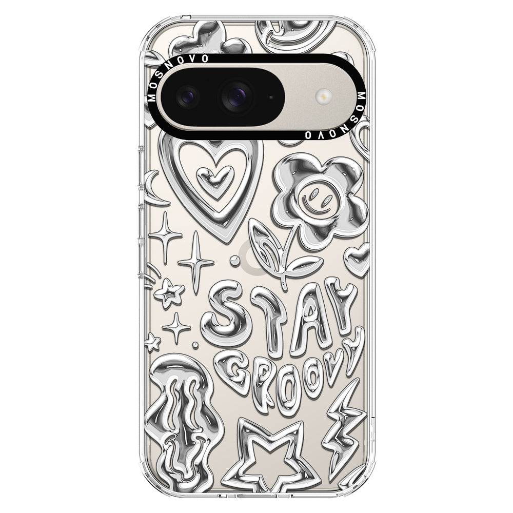 Silver Chrome Art (Flat Print) Phone Case - Google Pixel 9 Case