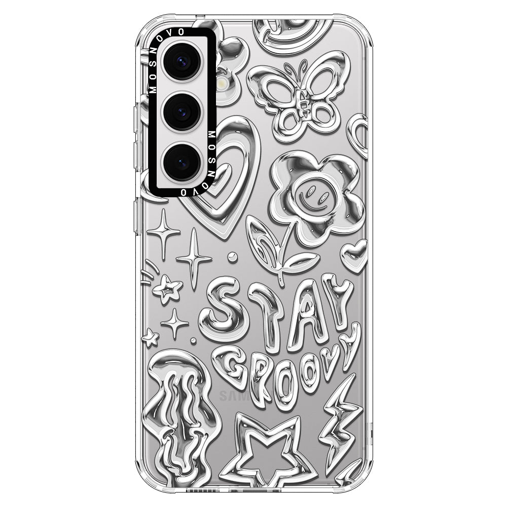 Silver Chrome Art (Flat Print) Phone Case - Samsung Galaxy S24 Plus Case