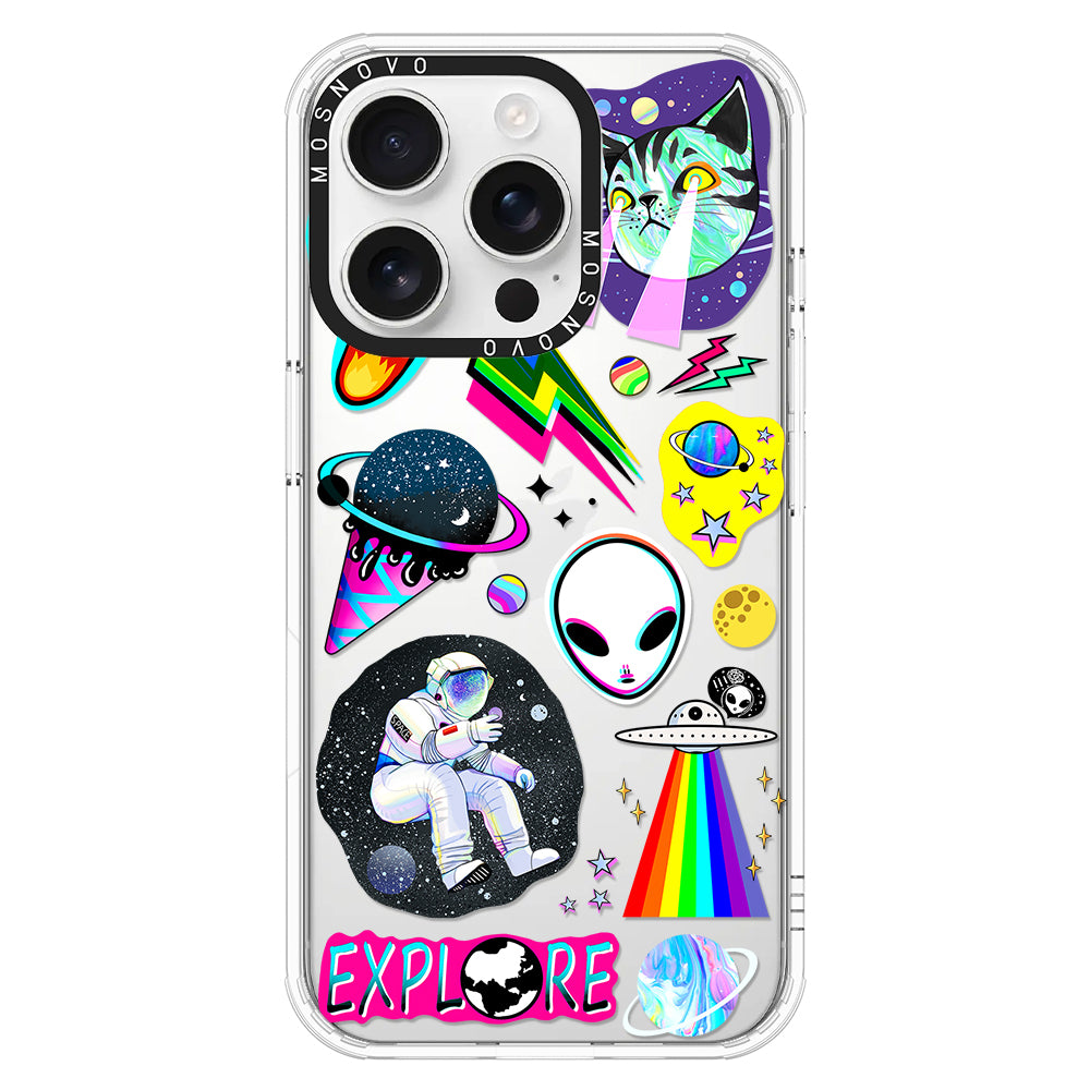 Sci-Fi Stickers Phone Case - iPhone 16 Pro Case - MOSNOVO