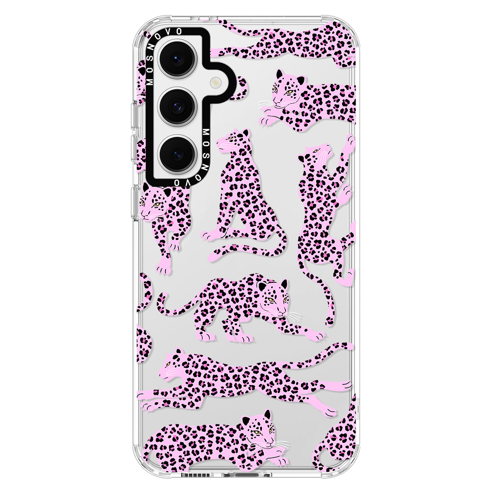 Pink Leopard Phone Case - Samsung Galaxy S24 FE Case - MOSNOVO