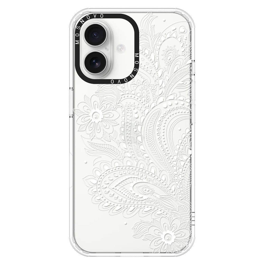 Aesthetic Flower Henna Phone Case - iPhone 16 Plus Case - MOSNOVO