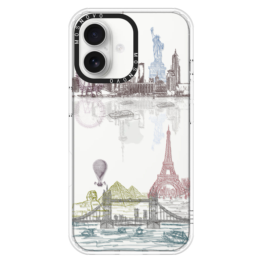 The World City Phone Case - iPhone 16 Plus Case - MOSNOVO