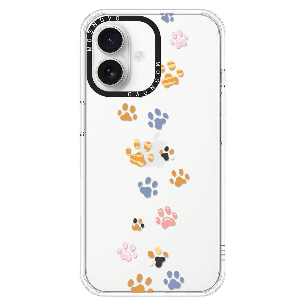 Colorful Paw Phone Case - iPhone 16 Plus Case - MOSNOVO