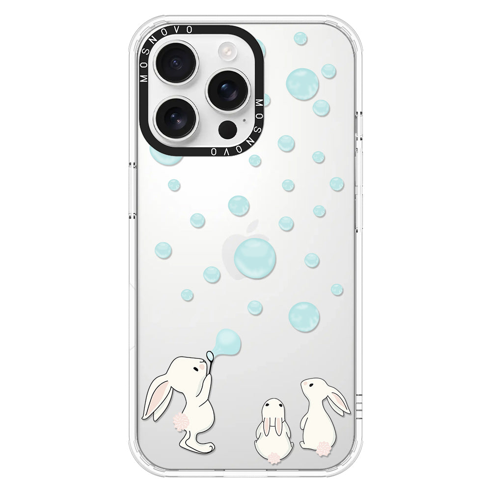 Bunny Blow Bubble Phone Case - iPhone 16 Pro Max Case - MOSNOVO