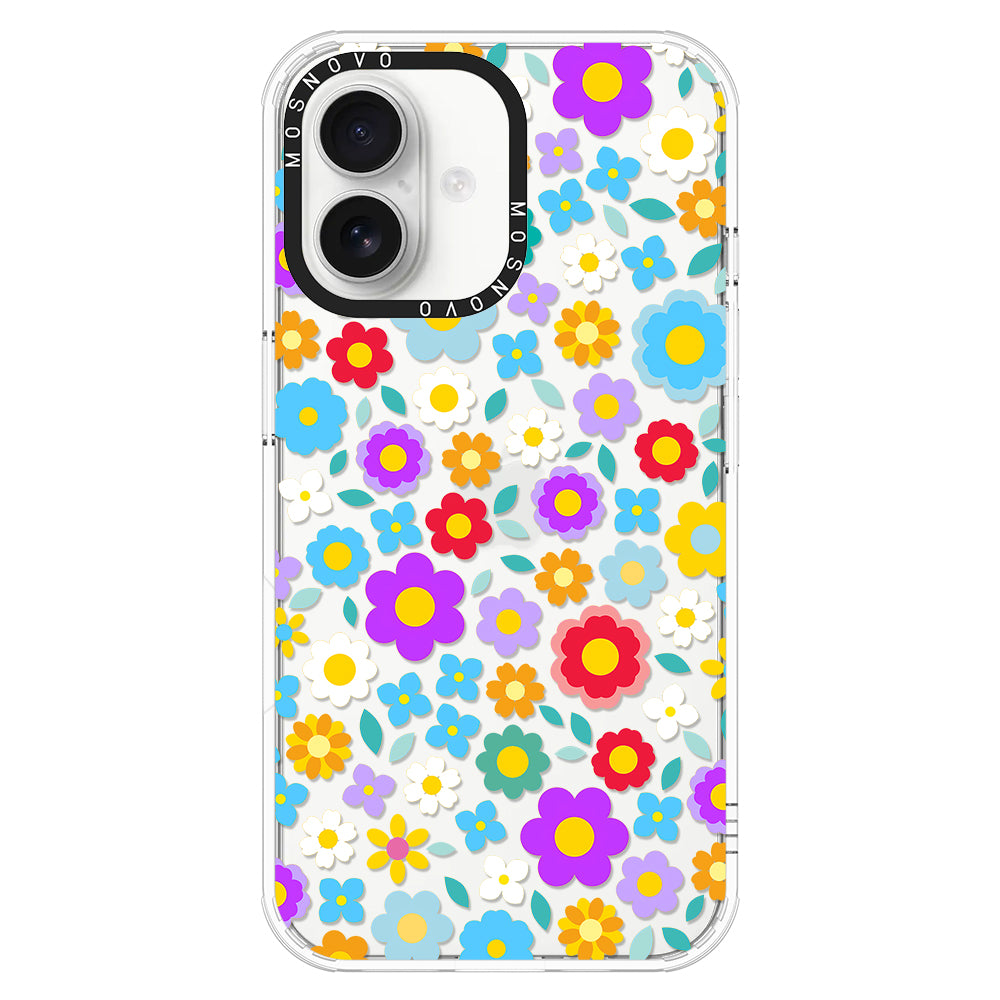 Retro Flower Phone Case - iPhone 16 Case - MOSNOVO