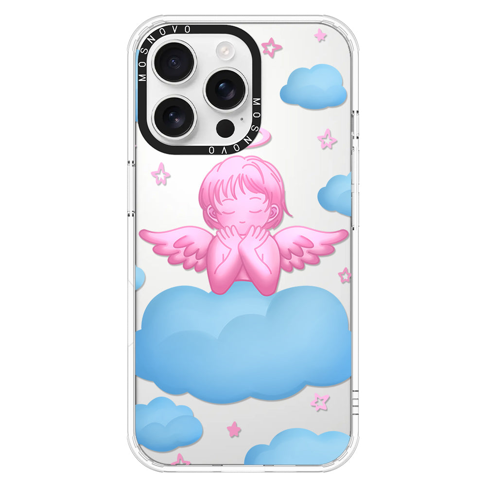 Pink Serenity Angel Phone Case - iPhone 16 Pro Max Case