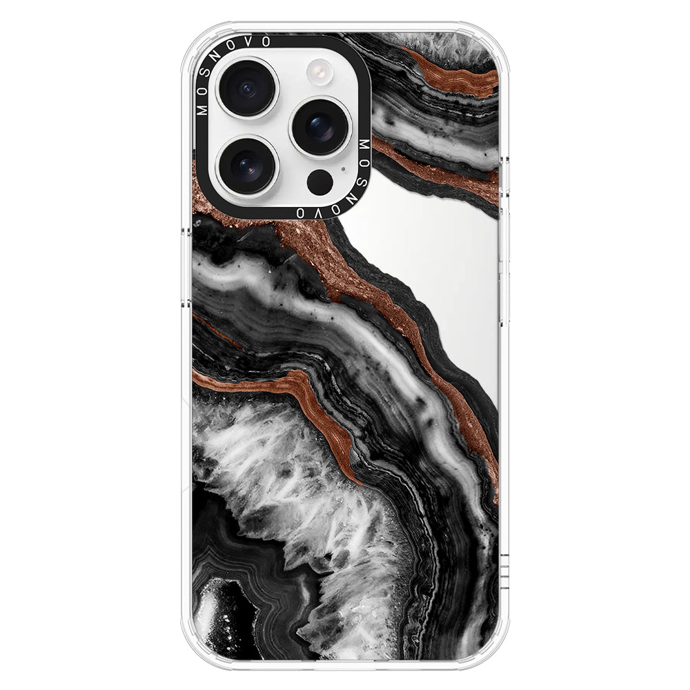 Black Agate Phone Case - iPhone 16 Pro Max Case - MOSNOVO