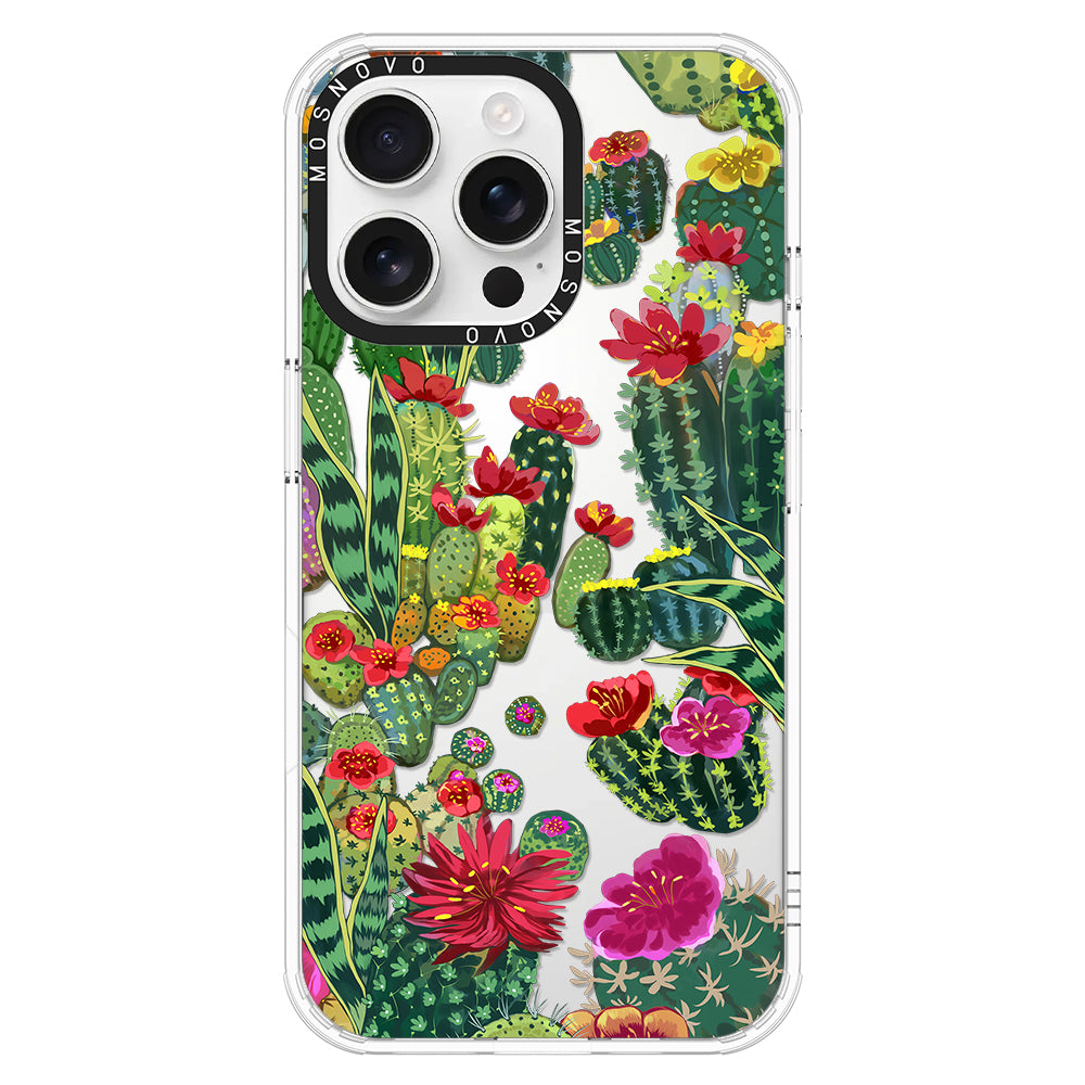 Cactus Garden Phone Case - iPhone 16 Pro Max Case - MOSNOVO