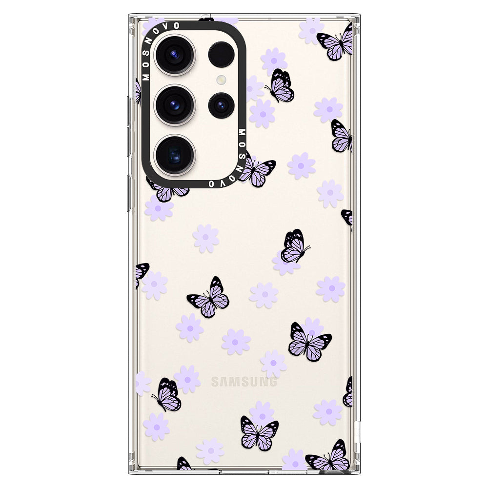 Lilac Butterfly Phone Case - Samsung Galaxy S23 Ultra Case