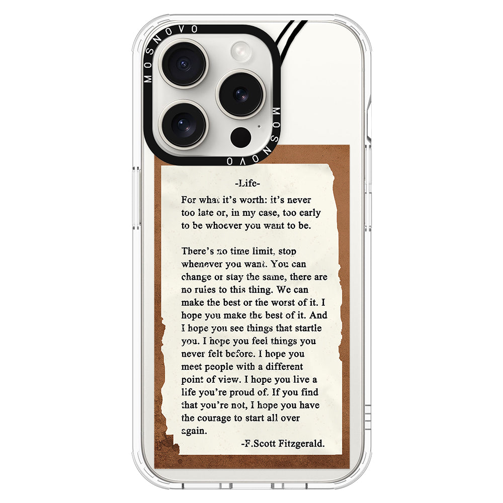 Life Quote Phone Case - iPhone 16 Pro Max Case - MOSNOVO