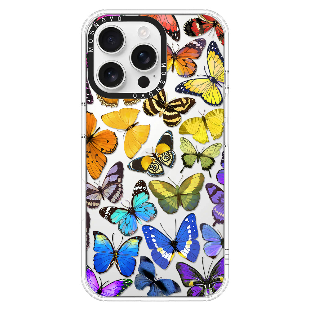 Rainbow Butterfly Phone Case - iPhone 16 Pro Max Case - MOSNOVO