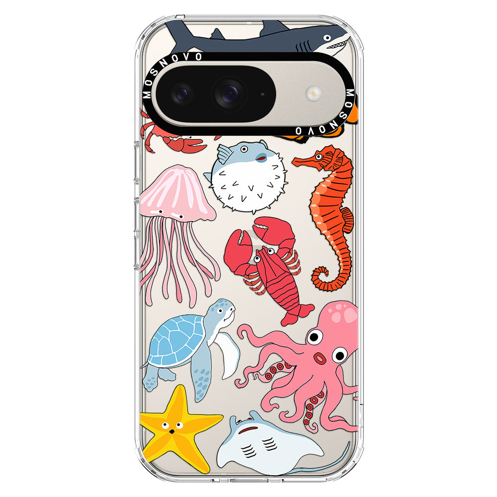 Cute Sea Animal Phone Case - Google Pixel 9 Case